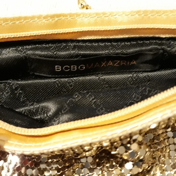 BCBGMAXAZRIA Mesh Gold Small Crossbody Bag - Picture 2 of 3